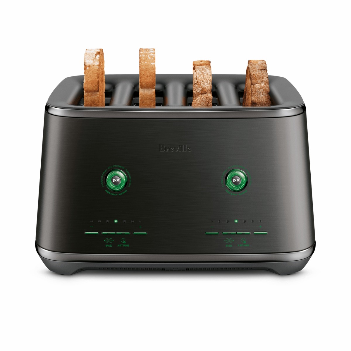 Breville 4-Slice The Eye Q Toaster, Noir #BTA870NLE