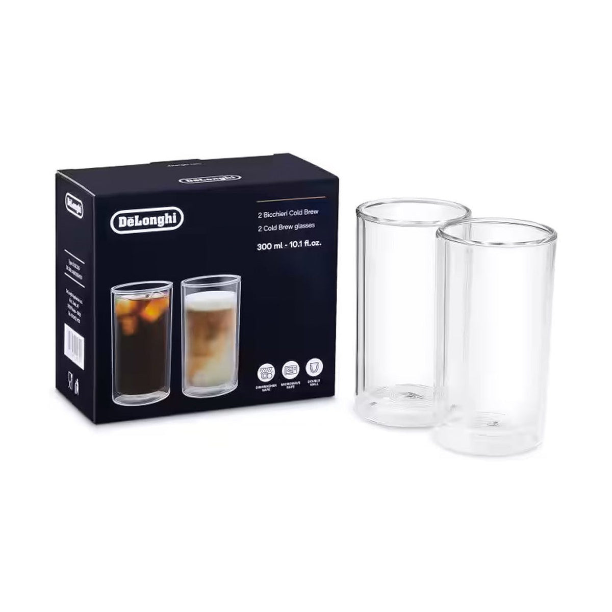 DeLonghi 10.1oz. Double Wall Cold Brew Glasses, Set of 2 #DLSC325