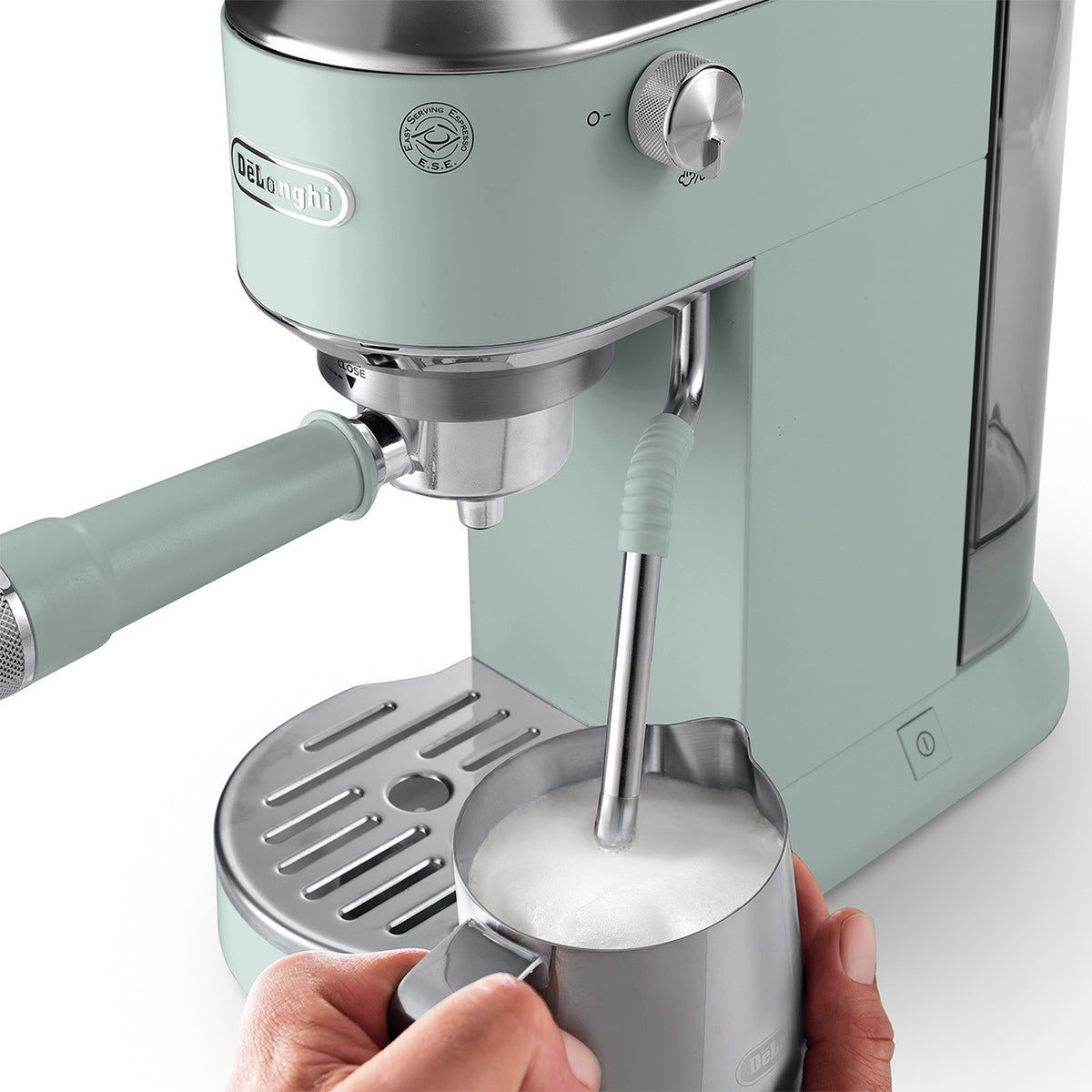 DeLonghi Dedica Duo Espresso Machine with Cold Brew, Pistachio #EC890GR