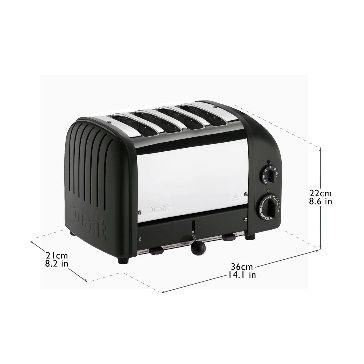 Dualit NewGen Classic Toaster 4-Slot, Matte Black #47155