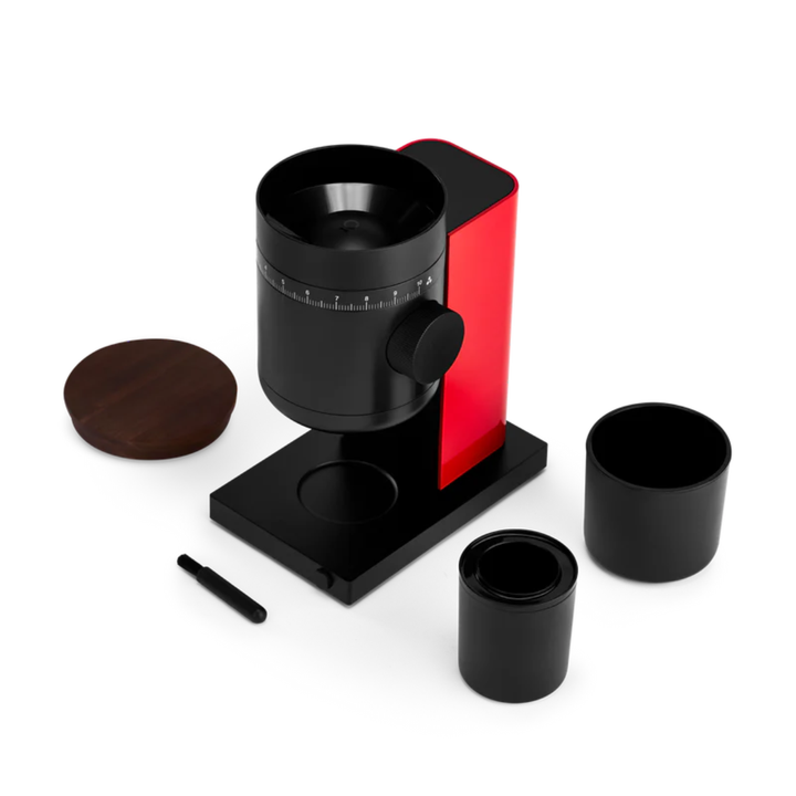 Fellow Opus 2 All Purpose Grinder, Cherry Red &amp; Walnut 
