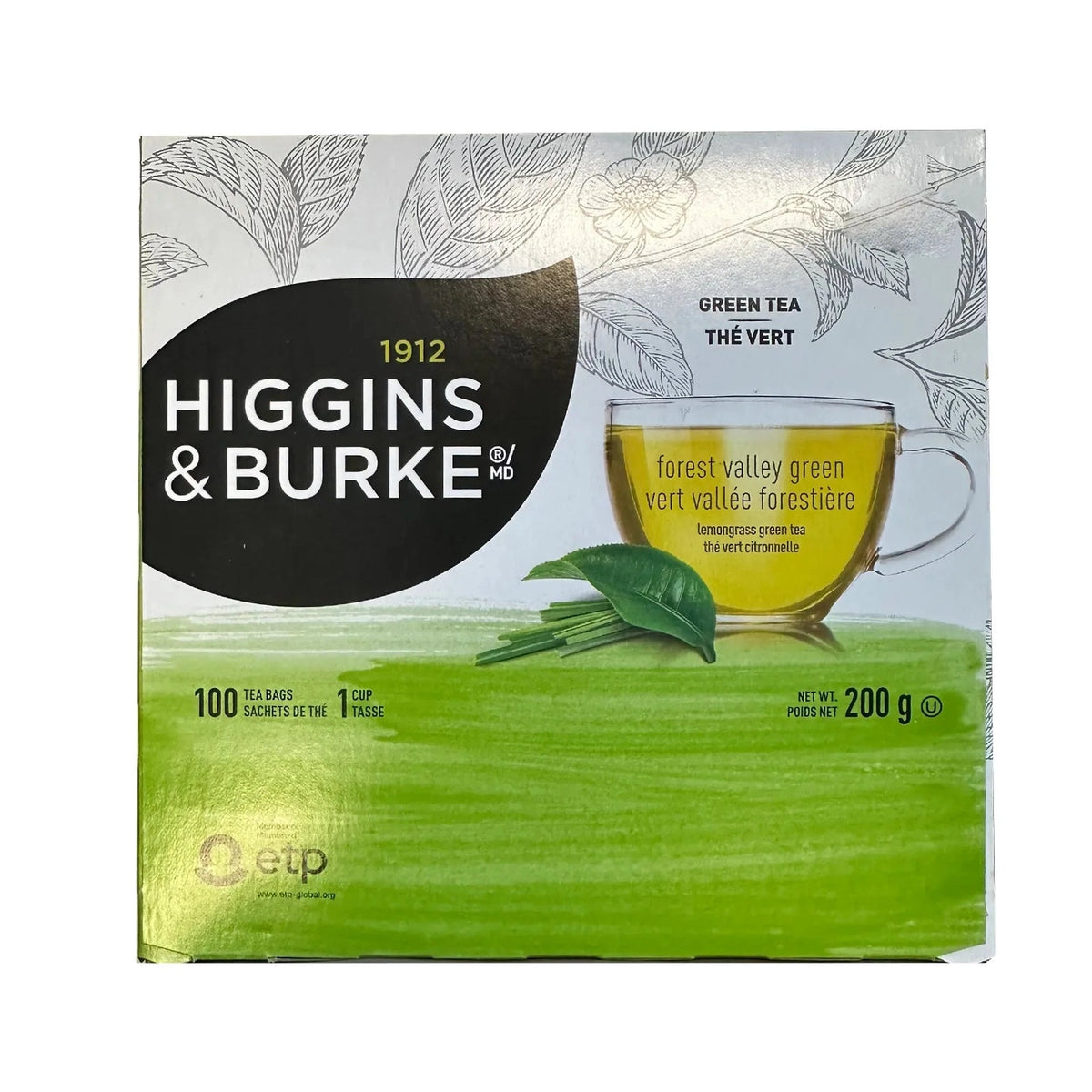 Higgins & Burke Forest Valley Green Filterbag Tea 100 Pack