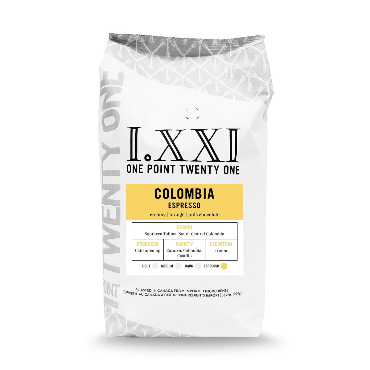 I.XXI Colombia South Tolima Whole Bean Espresso, 2 lb