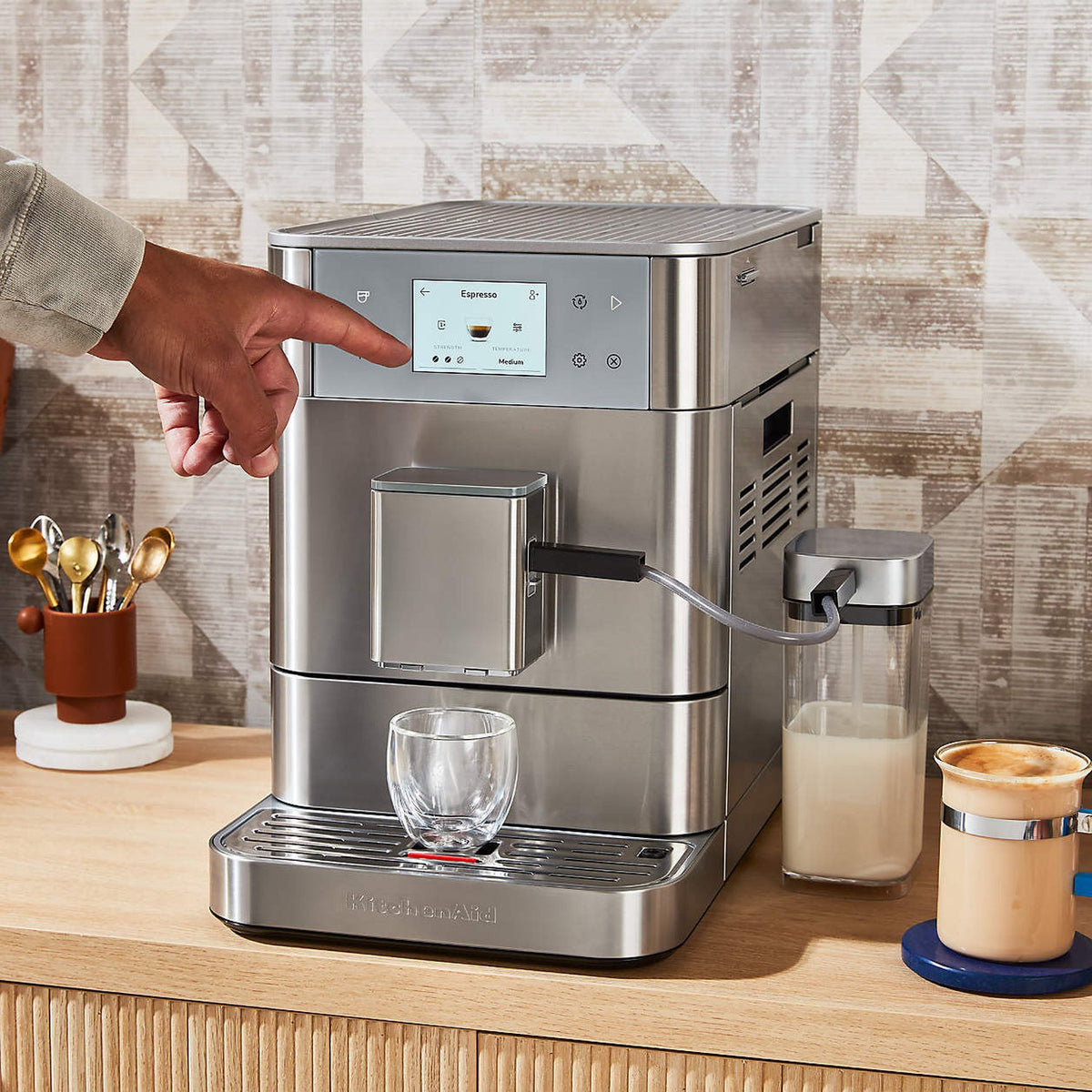 KitchenAid KF7 Fully Automatic Espresso Machine, Stainless Steel #KES8557SX