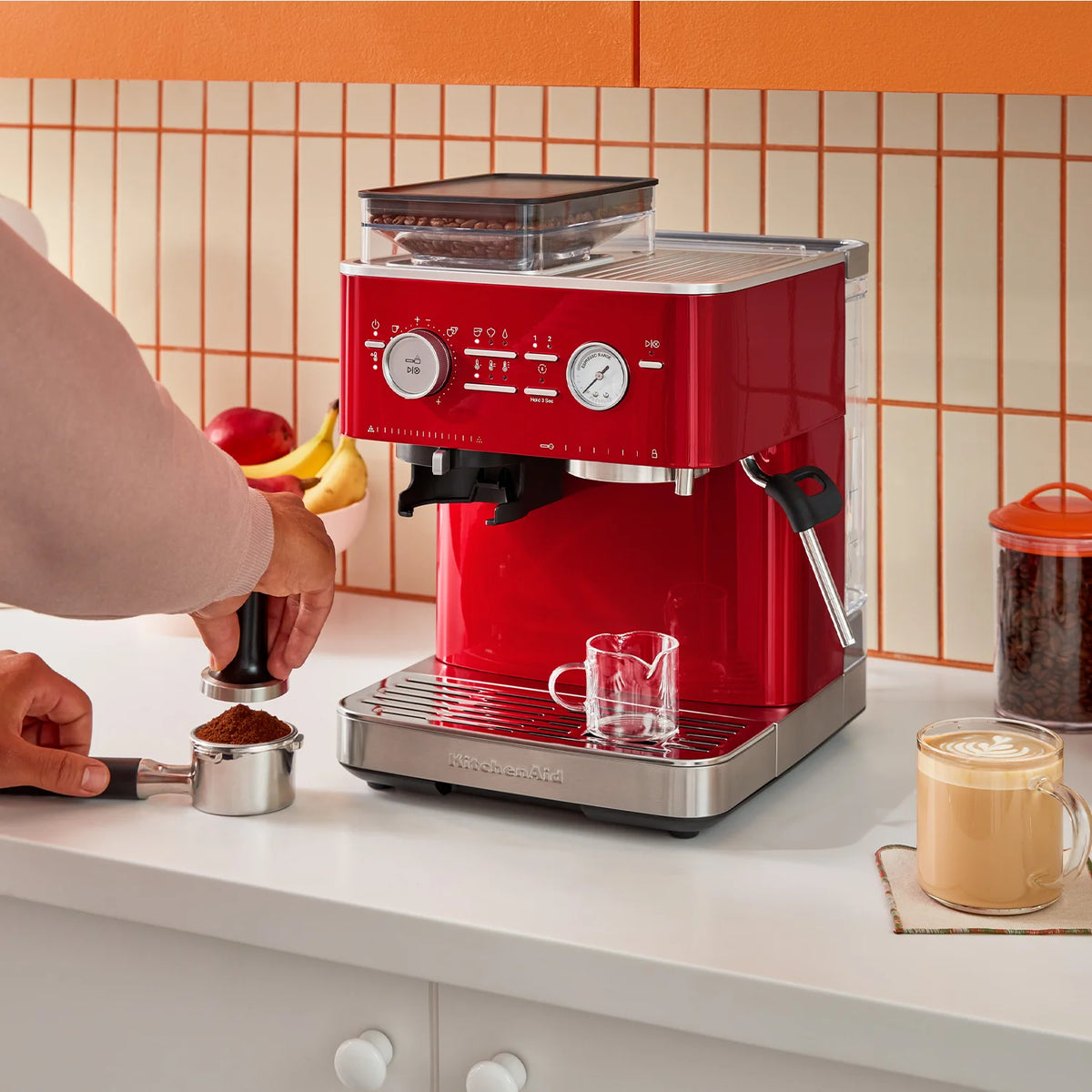 KitchenAid Semi-Automatic Espresso Machine, Candy Apple Red #KES6551CA