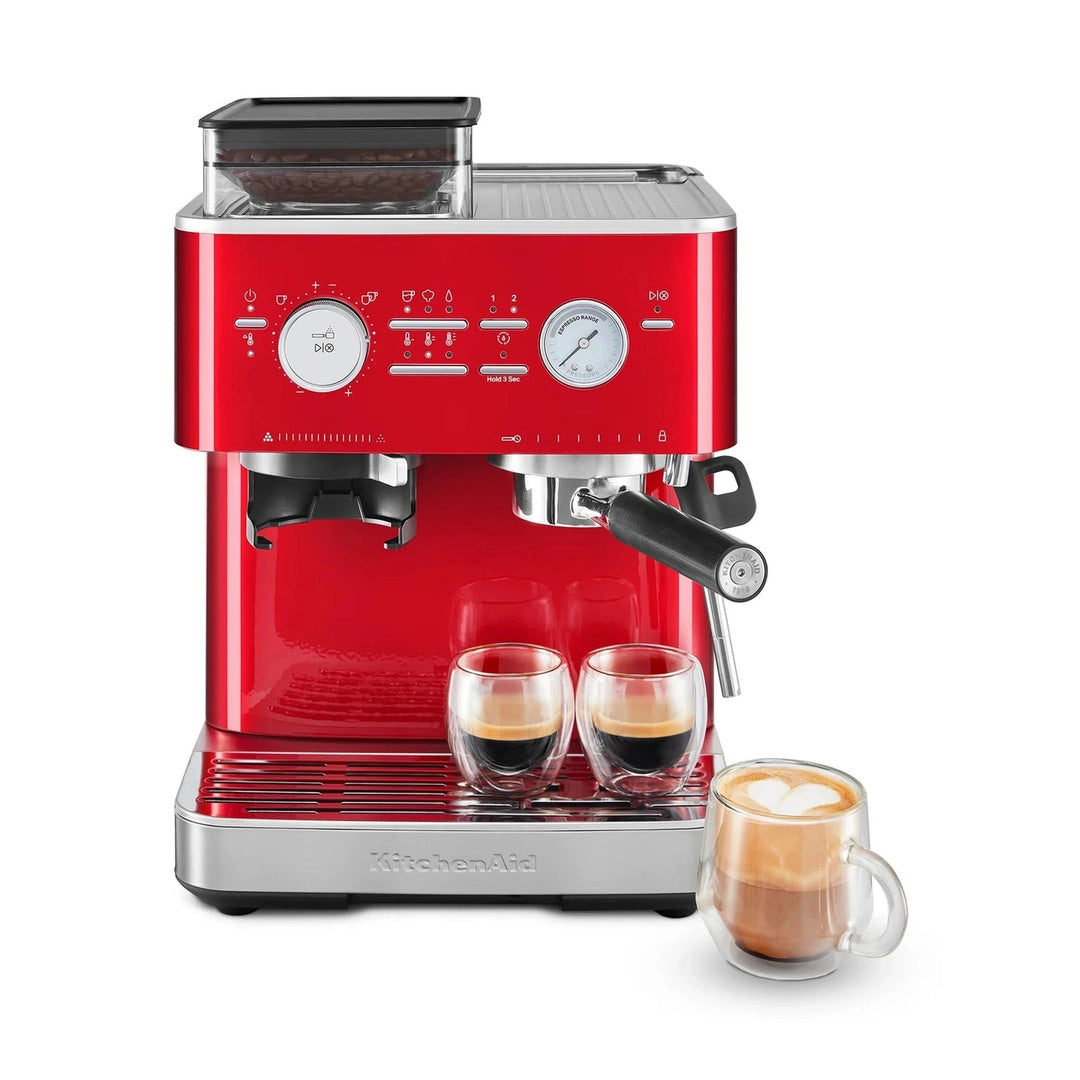 KitchenAid Semi-Automatic Espresso Machine, Candy Apple Red 