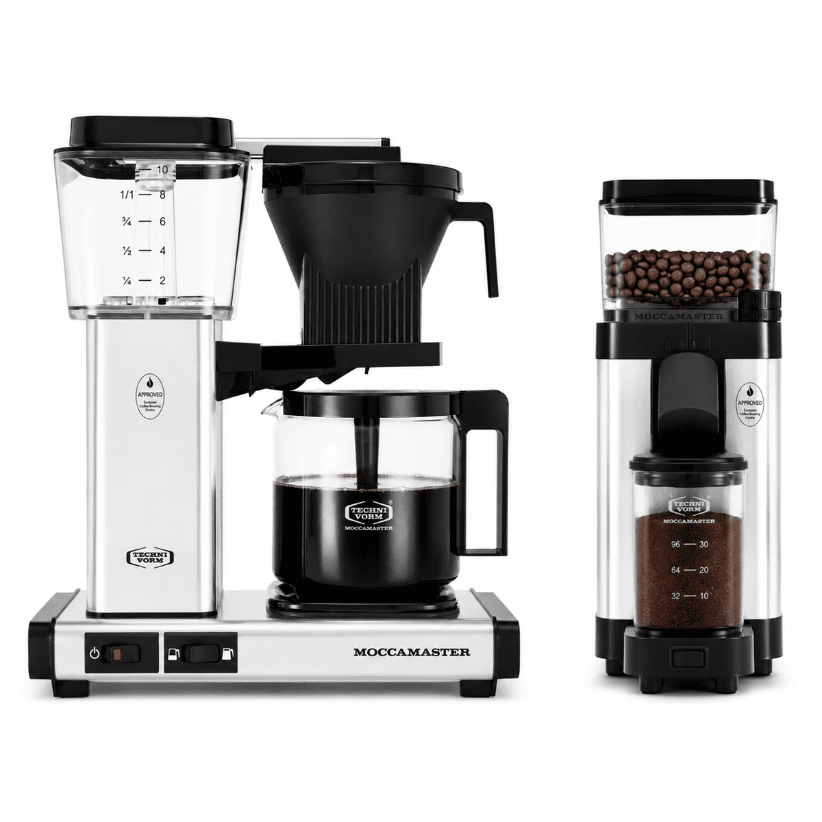 Moccamaster KBGV Select Coffee Maker Silver and KM5 Grinder