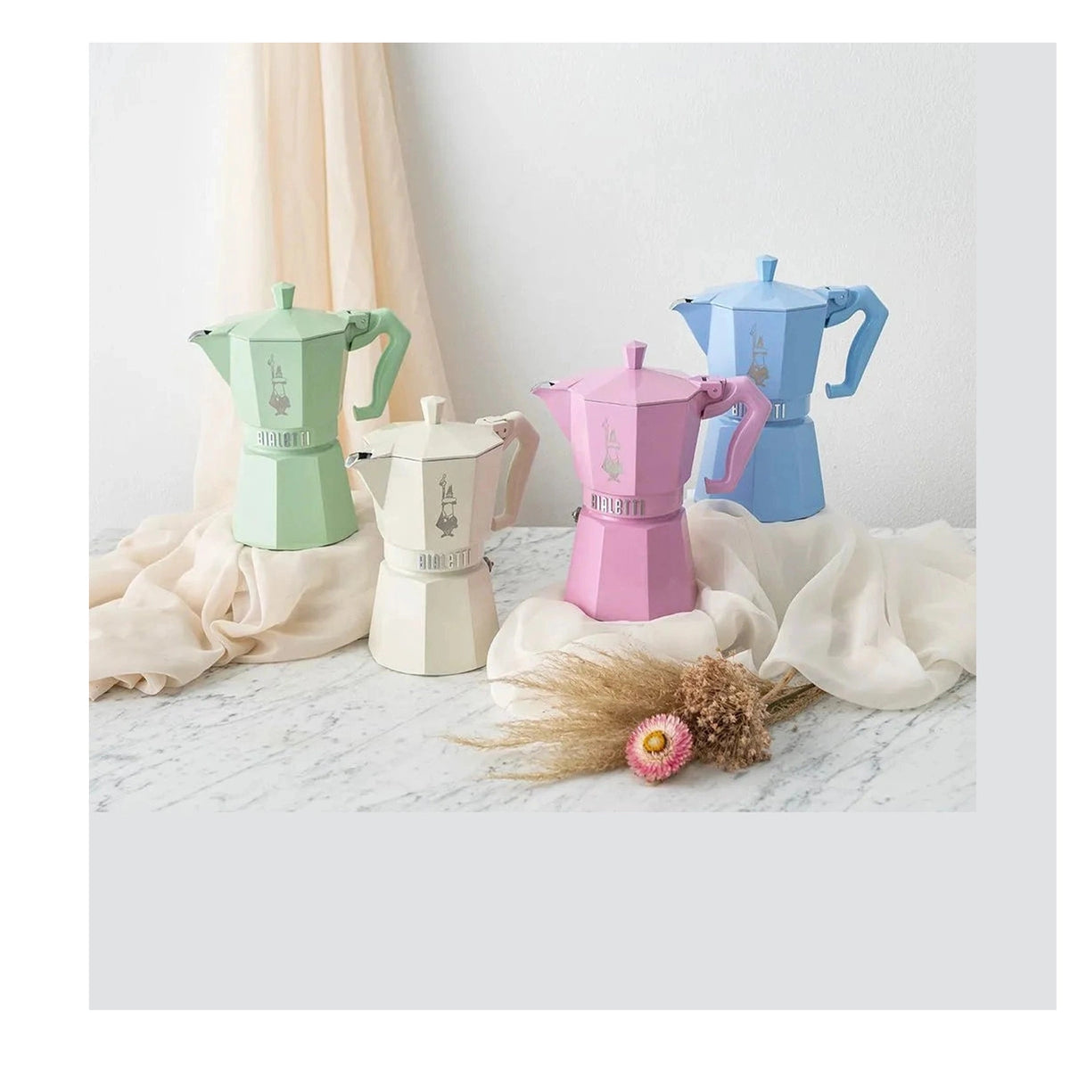 Bialetti Moka Exclusive 3 Cup Stovetop Espresso Maker, Green