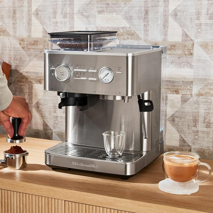 OPEN BOX | KitchenAid Semi-Automatic Espresso Machine, Brushed Stainless Steel 
