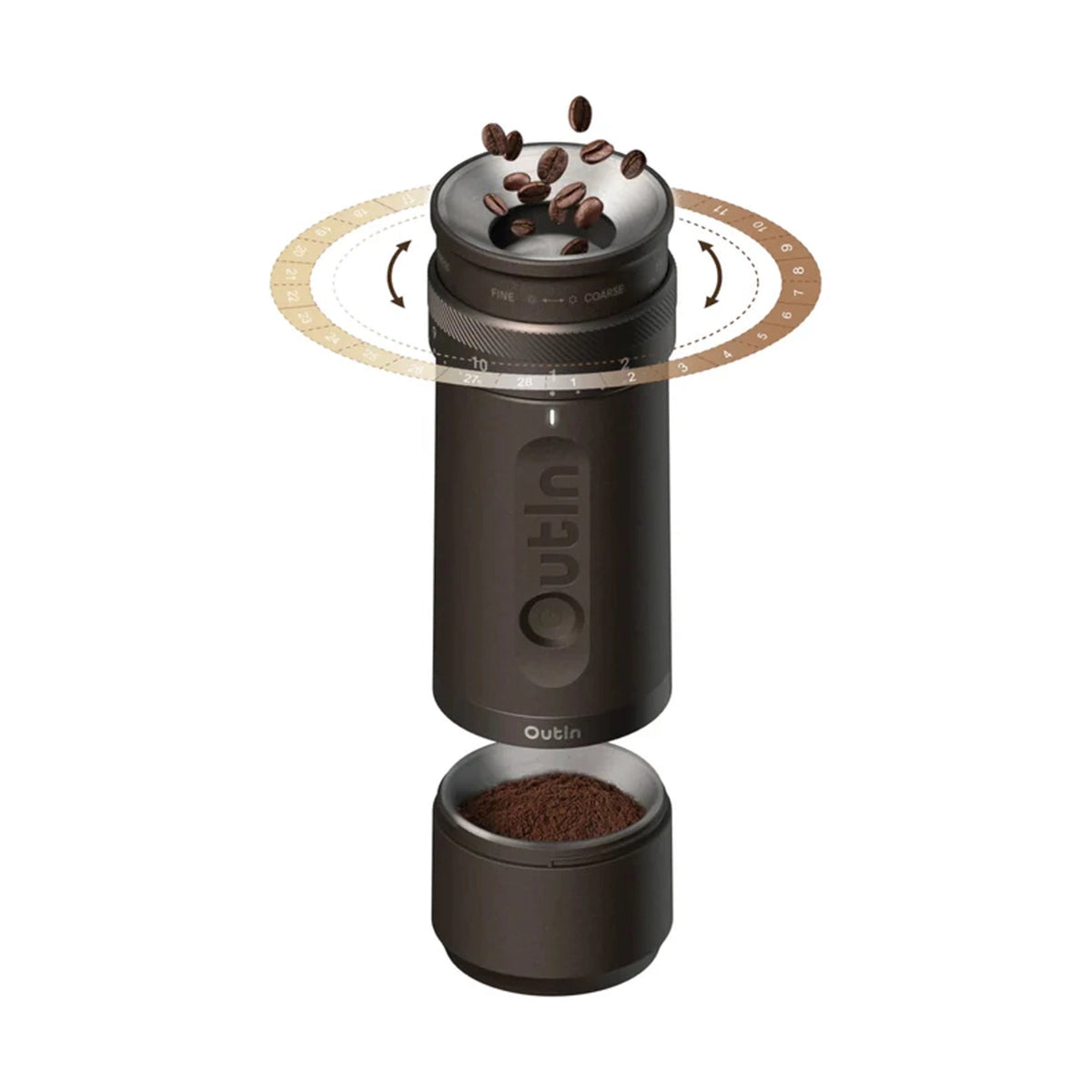Outin Fino Portable Electric Grinder Tundra Brown