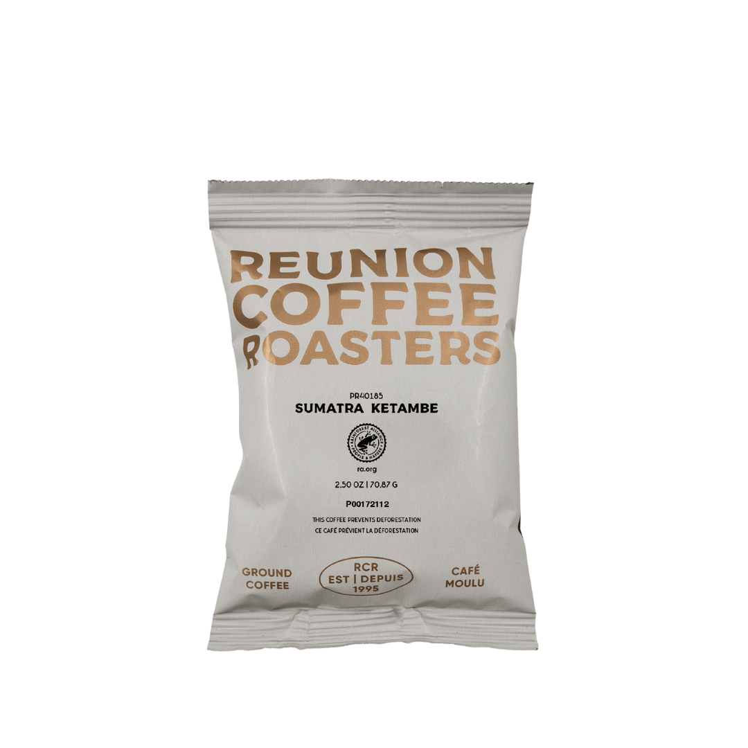Reunion Coffee Roasters Sumatra Ketambe Coffee Fraction Packs, 24 x 2.5 oz