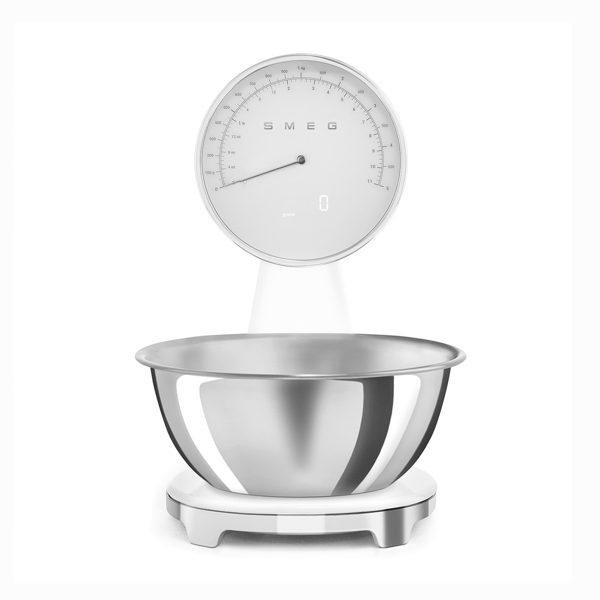 Smeg Analog and Digital Kitchen Scale, White #KSF01WHWW
