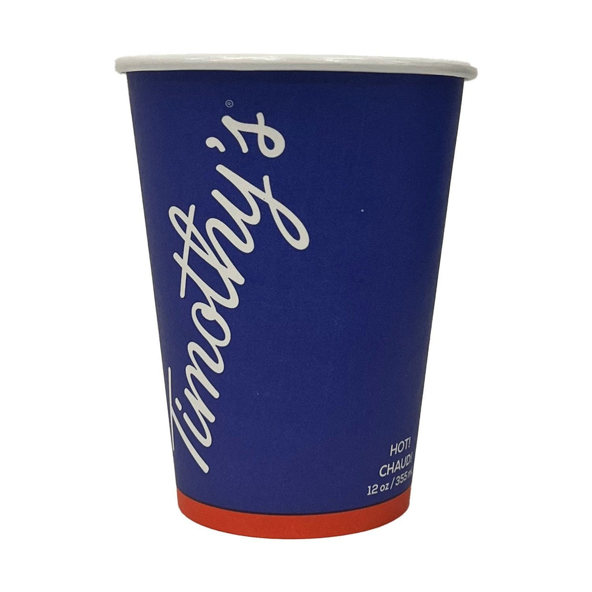 Timothy's Hot Paper Coffee Cups 12oz, 1000 Count #75-39339