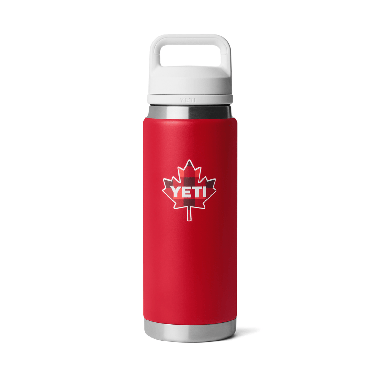 YETI Rambler 26 oz. Bottle with Chug Cap, True North Rescue Red & White