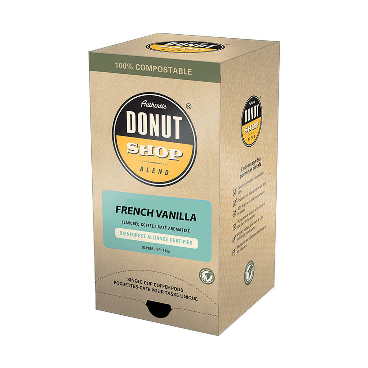 Authentic Donut Shop French Vanilla Coffee Pods, 16 Pack