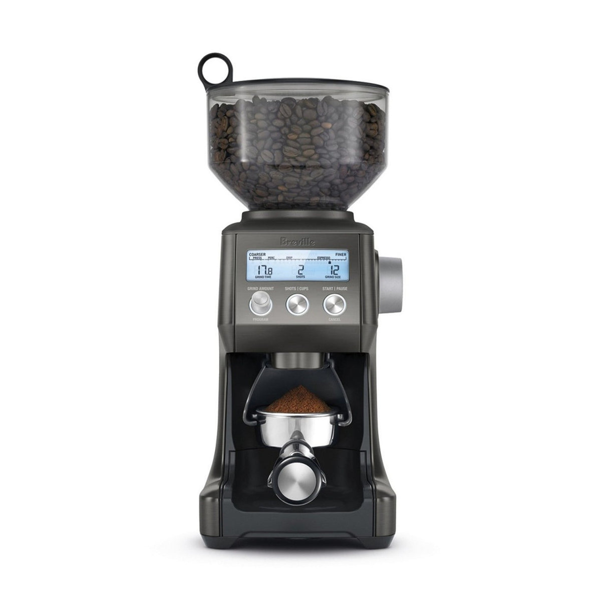 Breville Smart Grinder Pro Conical Burr Grinder, Black Stainless Steel #BCG820OYS1BCA