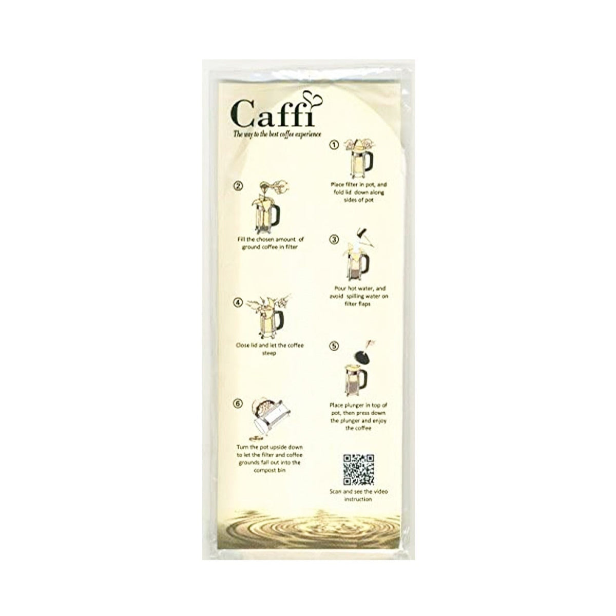 Caffi 8 Cup French Press Paper Filters, 100 Pack