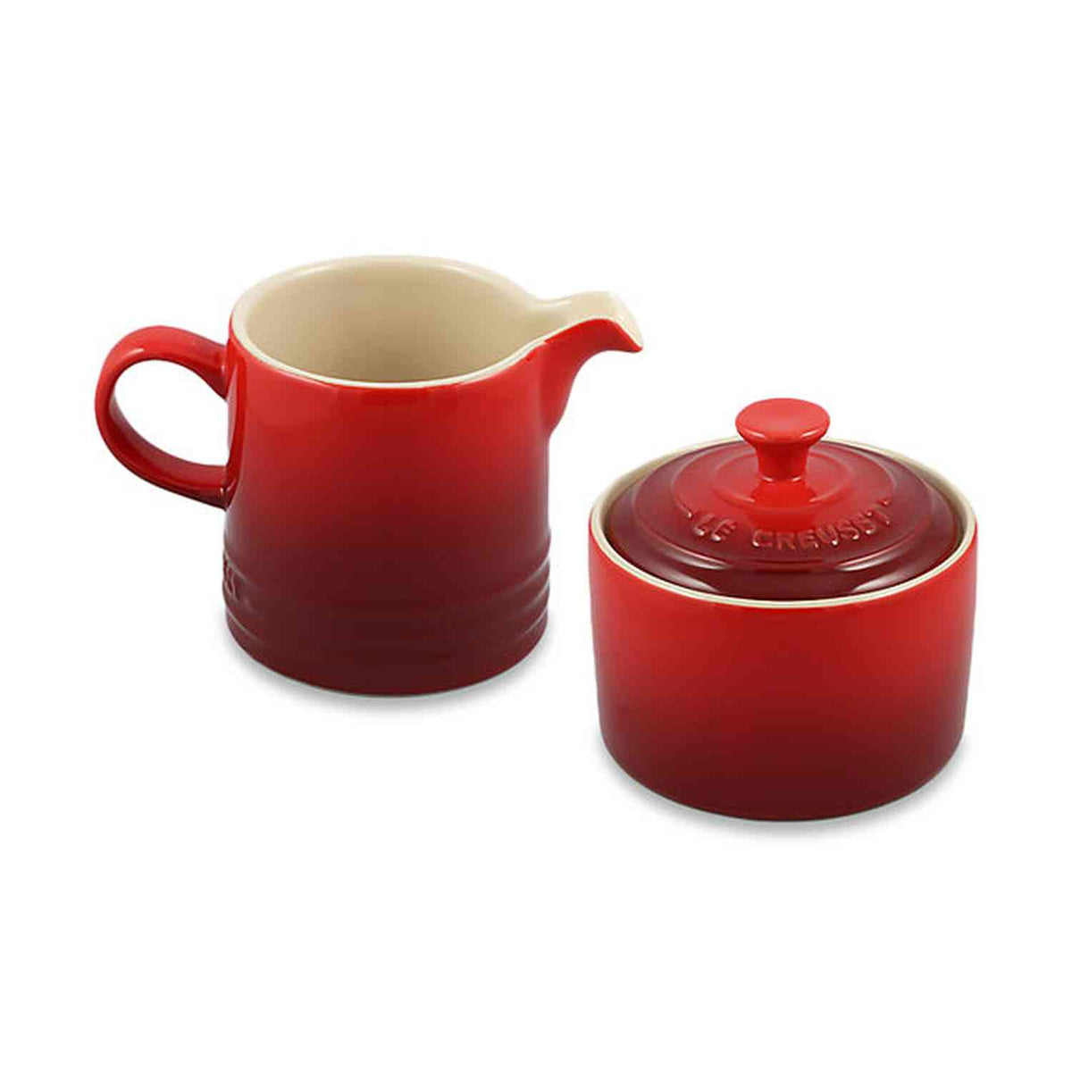 Le Creuset Stoneware Cream & Sugar Set - Cerise