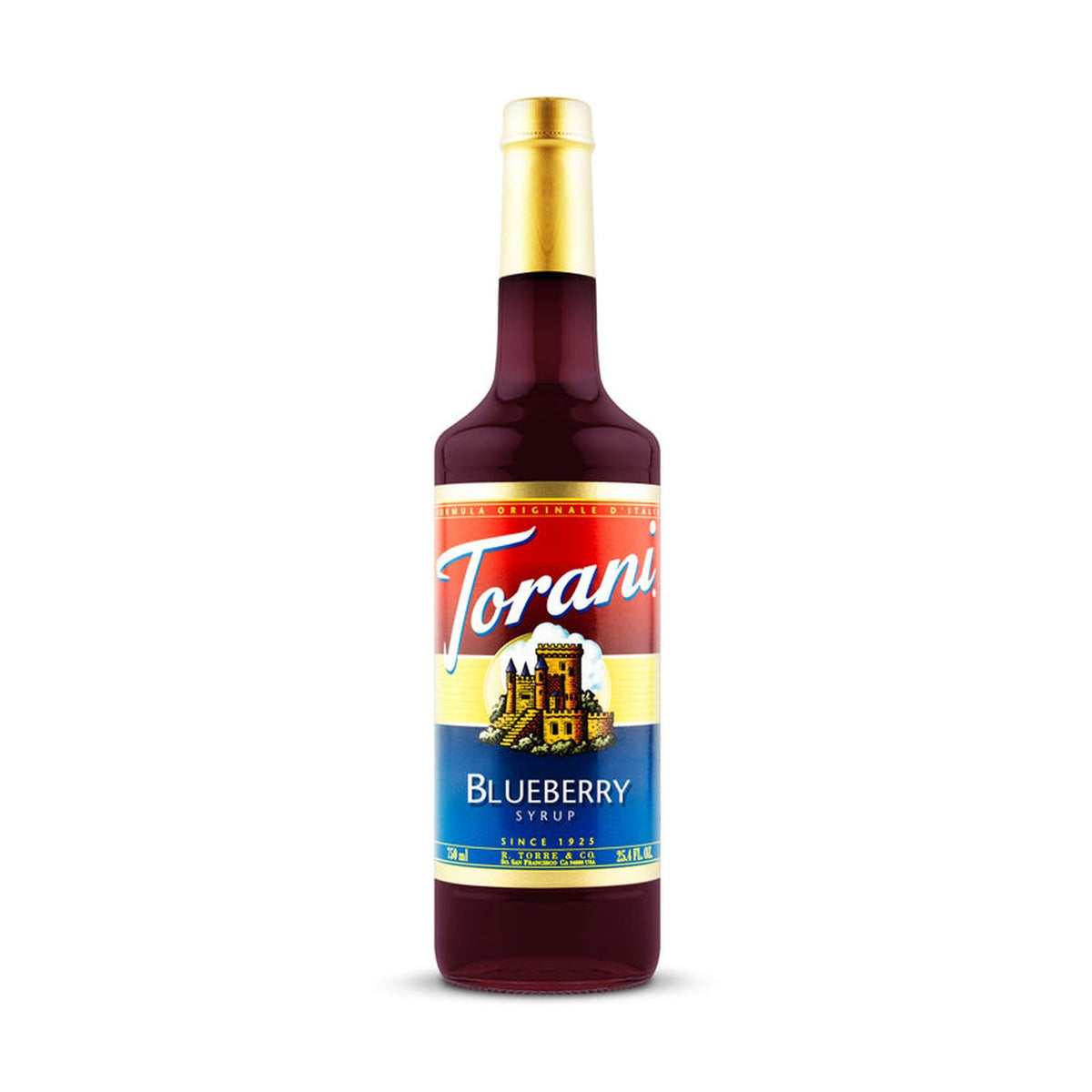 Torani Blueberry Syrup 750ml Glass Bottle