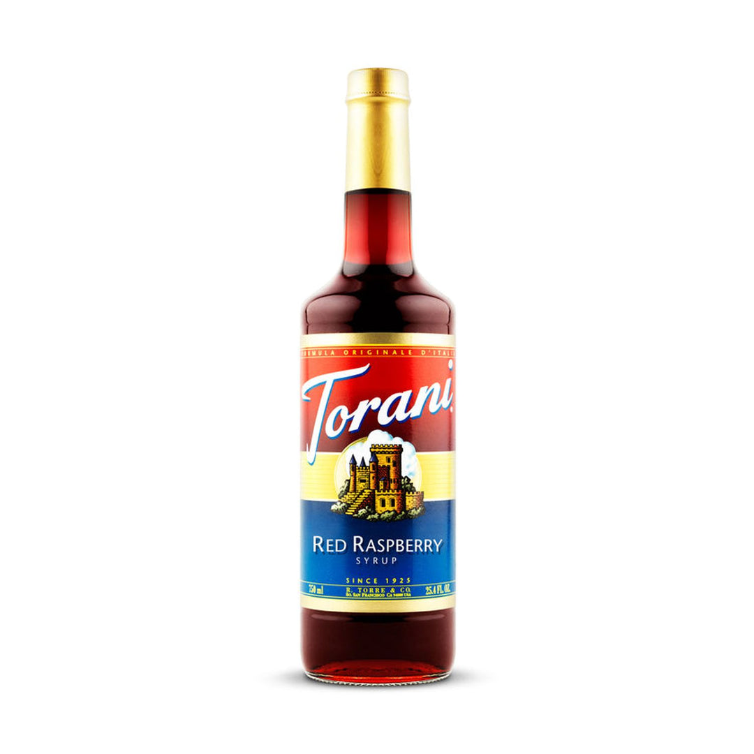 Torani Red Raspberry Syrup 750ml Glass Bottle