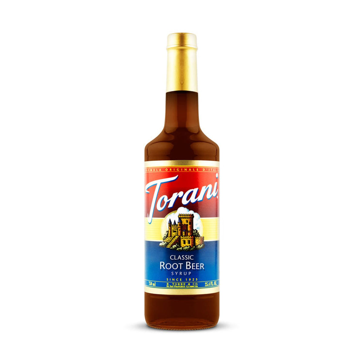 Torani Root Beer Syrup 750ml Glass Bottle