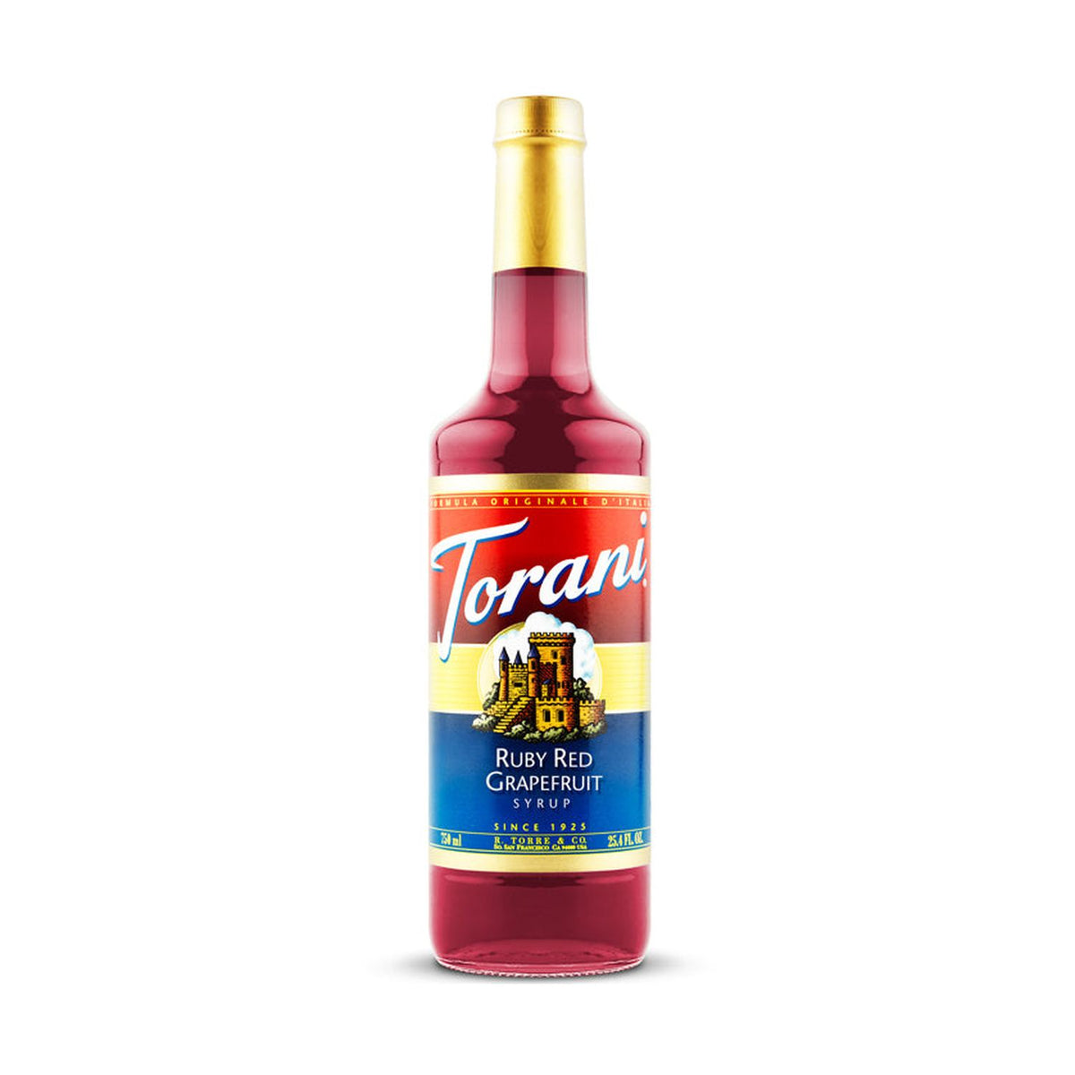 Torani Ruby Red Grapefruit Syrup, 750ml Glass Bottle