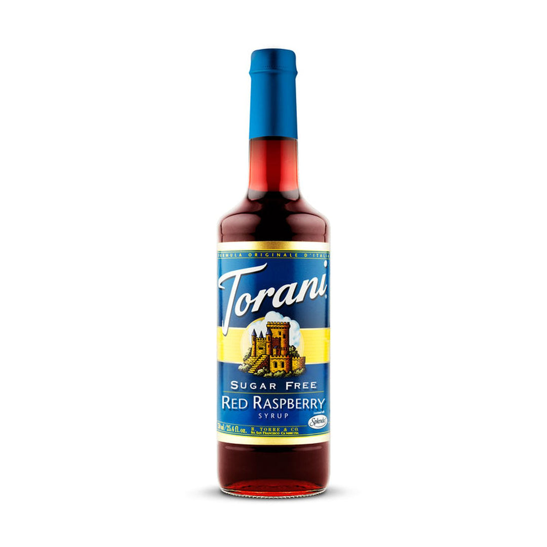 Torani Sugar Free Red Raspberry Syrup 750ml Glass Bottle