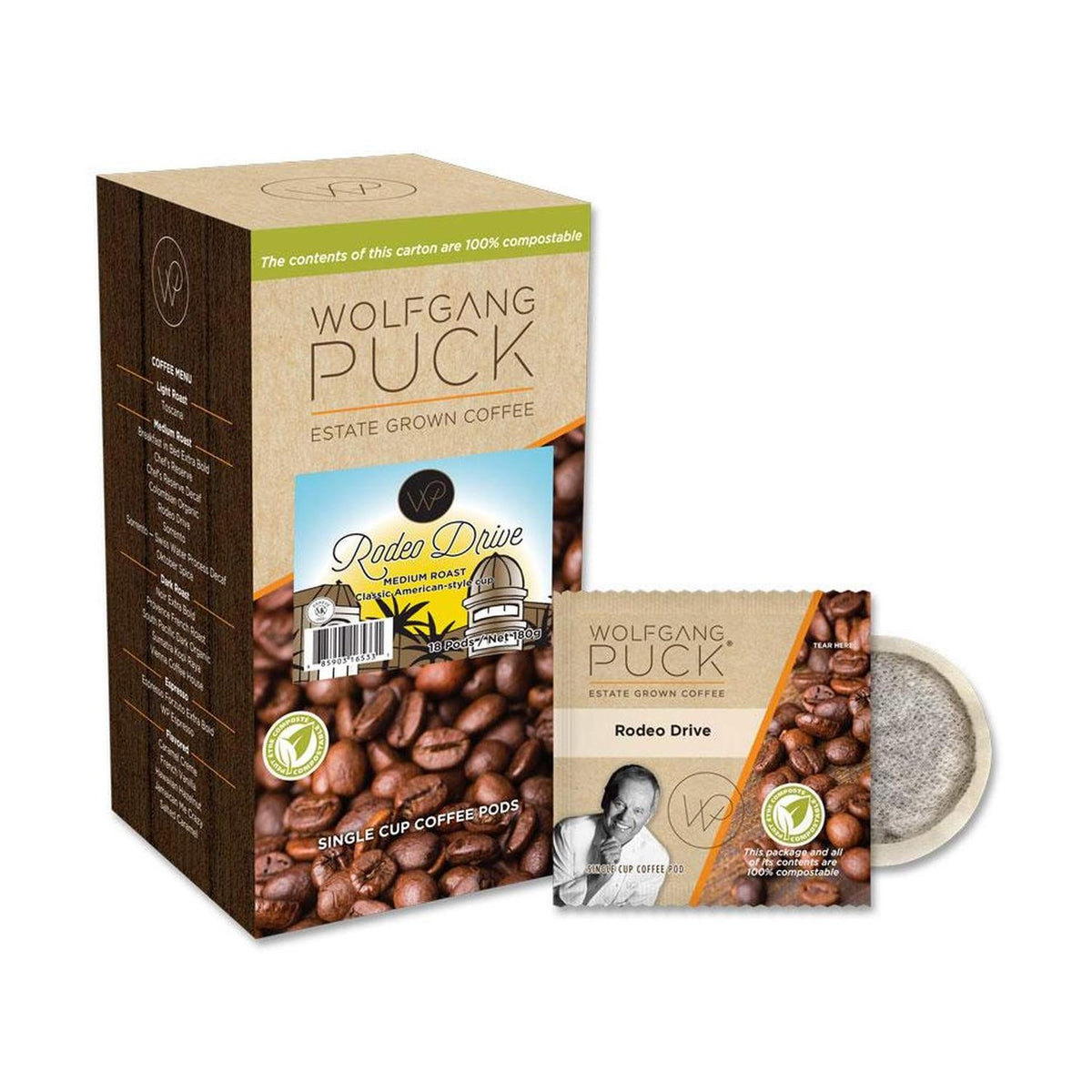 Wolfgang Puck Rodeo Drive Blend Coffee Pods 18 Pack